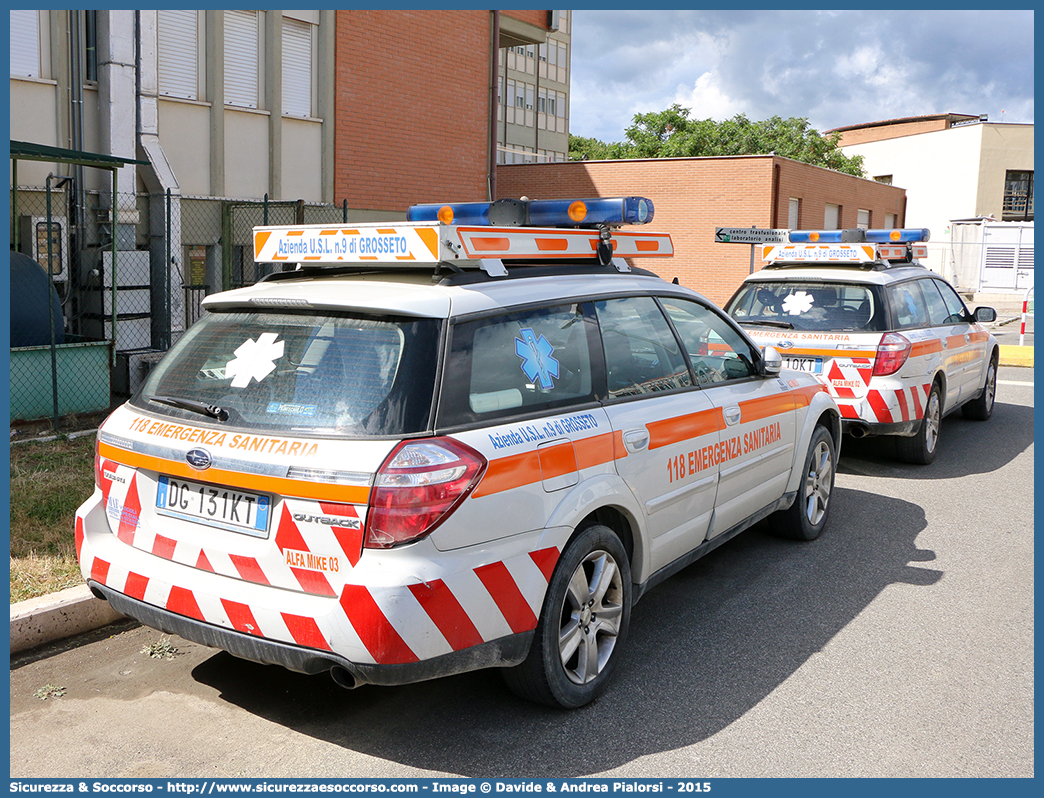 ALFA MIKE 03
118 Grosseto Soccorso
Subaru Outback III serie restyling
Allestitore MAF S.n.c.
Parole chiave: 118;Grosseto;Soccorso;Automedica;Automedicalizzata;Auto Medica;Auto Medicalizzata;Subaru;Outback;Maf;Mariani Alfredo e Figlio