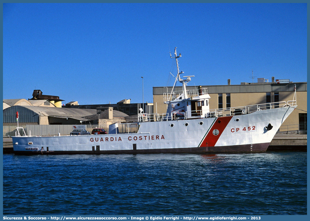 CP 452 "Barbara"
Corpo delle Capitanerie di Porto
Guardia Costiera
Nave Oceanografica
Parole chiave: CP;C.P.;G.C.;GC;Guardia;Costiera;Capitaneria;Capitanerie;Porto;Barbara