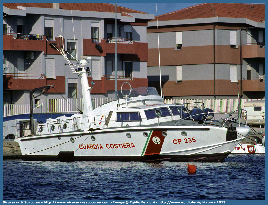 CP 235
Corpo delle Capitanerie di Porto
Guardia Costiera
Vedetta Veloce
Classe 231 "Super Speranza"
Parole chiave: Guardia;Costiera;Capitaneria;Capitanerie;Porto;Vedetta;Vedette;Veloce;Veloci;Classe;231;Super Speranza;CP;C.P.;G.C.;GC;CP235;CP 235