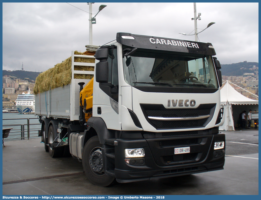 CC DR485
Arma dei Carabinieri
Comando Unità per la Tutela Forestale, 
Ambientale e Agroalimentare
Iveco Stralis 560
Parole chiave: CC;C.C.;Arma;dei;Carabinieri;Comando;Unità;per;la;Tutela;Forestale;Ambientale;Agroalimentare;Iveco;Stralis;560