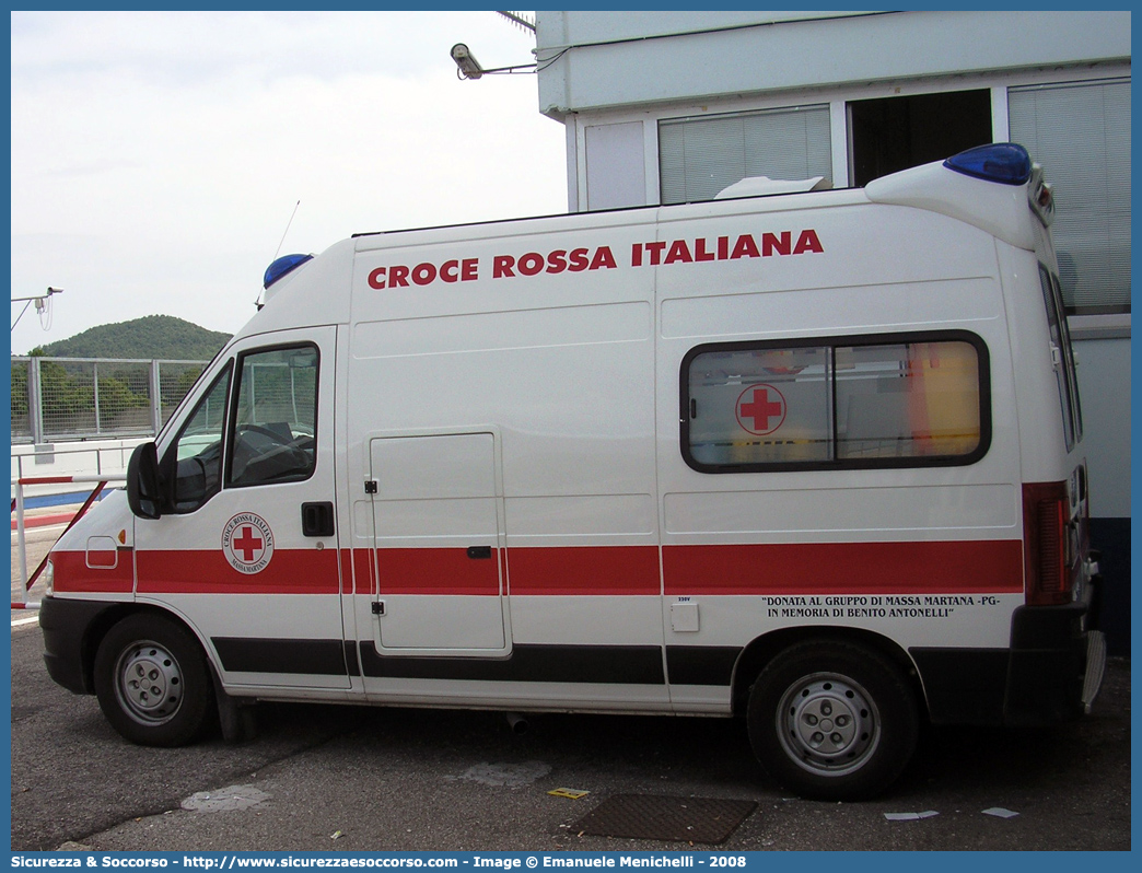 -
Croce Rossa Italiana
Massa Martana (PG)
Fiat Ducato II serie restyling
Allestitore Bollanti S.r.l.
Parole chiave: Croce;Rossa;Italiana;CRI;C.R.I.;Ambulanza;Fiat;Ducato;Bollanti;Massa Martana