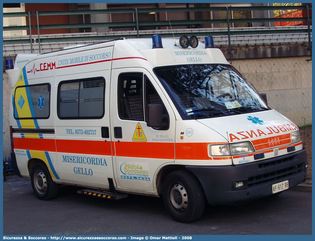 107
Misericordia di Gello
Fiat Ducato II serie
Allestitore Alessi e Becagli
Parole chiave: Misericordie;Misericordia;Gello;Ambulanza;Alessi e Becagli;A&B;Fiat;Ducato