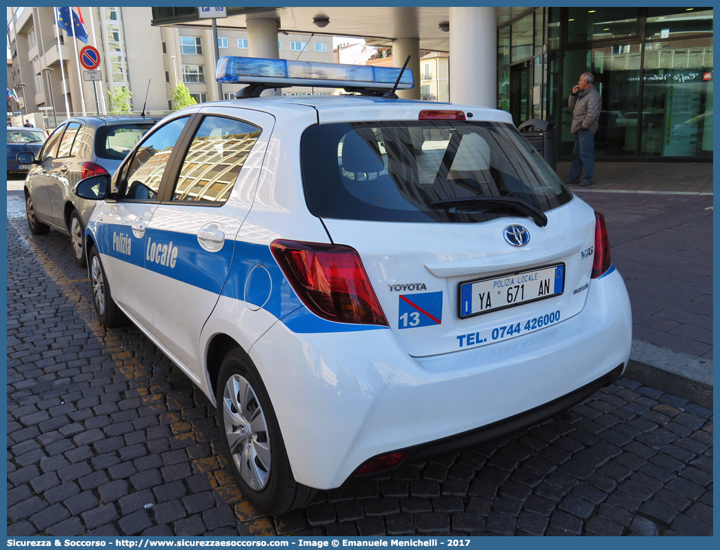 Polizia Locale YA671AN
Polizia Locale
Comune di Terni
Toyota Yaris Hybrid III serie restyling
Parole chiave: Polizia;Locale;Municipale;Terni;Toyota;Yaris;Hybrid;YA671AN;YA 671 AN