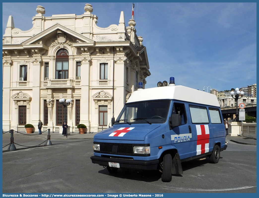 Polizia B1327
Polizia di Stato
Servizio Sanitario
Fiat Ducato I serie restyling
Parole chiave: Polizia di Stato;Polizia;PS;Servizio Sanitario;Fiat;Ambulanza;Ducato I serie restyling;B1327