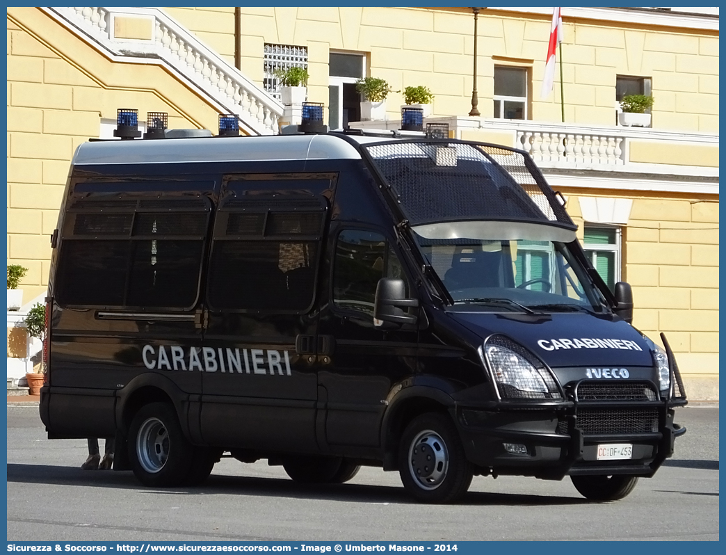 CC DF453
Arma dei Carabinieri
Battaglioni Mobili
Iveco Daily 50C17 V serie
Parole chiave: CC;C.C.;Arma;Carabinieri;Battaglioni;Mobili;Battaglione;Iveco;Daily;50C17;Blindato;Ordine;Pubblico