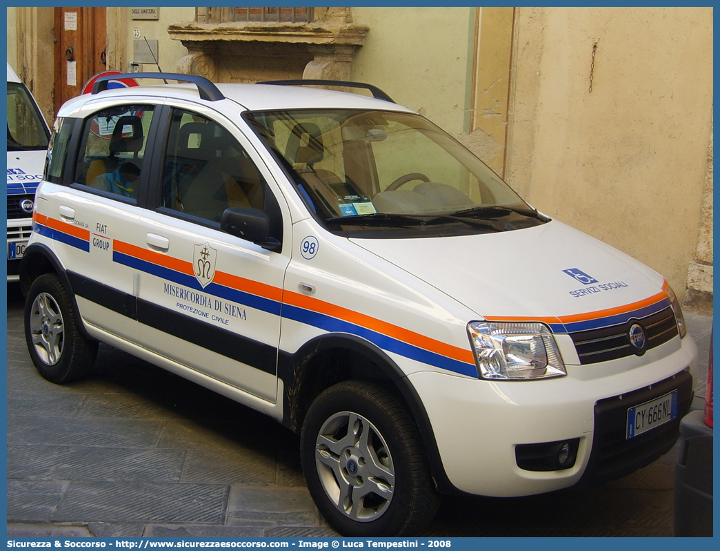 98
Misericordia di Siena
Fiat Nuova Panda 4x4 I serie
Parole chiave: Misericordia;Misericordie;Siena;Fiat;Nuova Panda;4x4