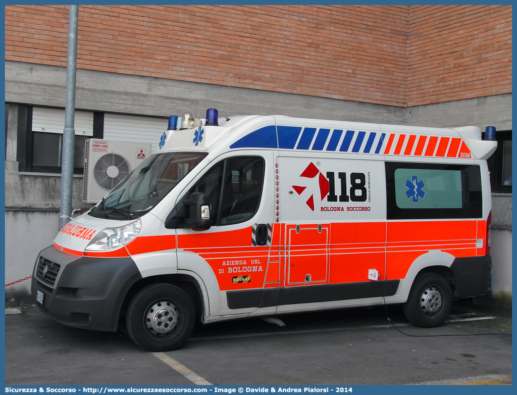 BO 0643
118 Bologna Soccorso
Fiat Ducato III serie
Allestitore EDM S.r.l.
Parole chiave: 118;Bologna;Soccorso;Ambulanza;Autoambulanza;Fiat;Ducato;X250;X 250;EDM;E.D.M.