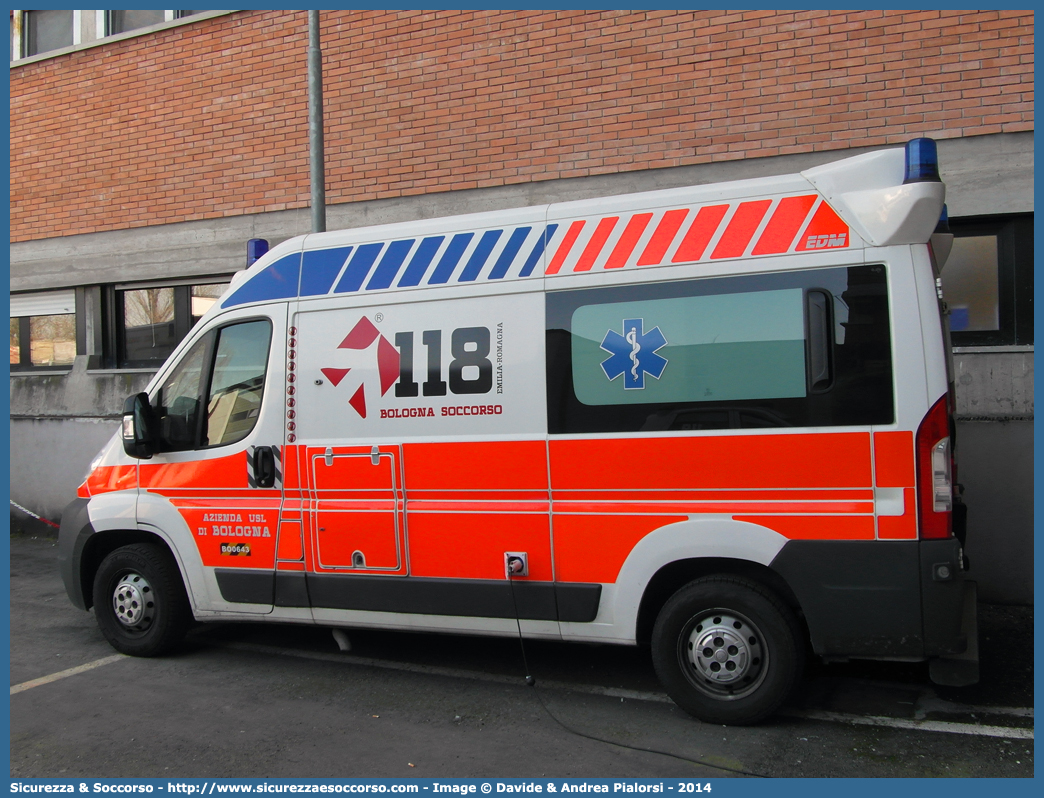 BO 0643
118 Bologna Soccorso
Fiat Ducato III serie
Allestitore EDM S.r.l.
Parole chiave: 118;Bologna;Soccorso;Ambulanza;Autoambulanza;Fiat;Ducato;X250;X 250;EDM;E.D.M.