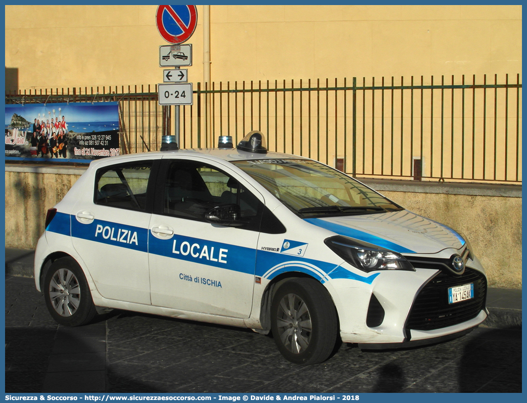 Polizia Locale YA145AK
Polizia Locale
Comune di Ischia
Toyota Yaris Hybrid III serie restyling
Allestitore Elevox S.r.l.
Parole chiave: Polizia;Locale;Municipale;Ischia;Toyota;Yaris;Hybrid;Elevox;YA145AK;YA 145 AK