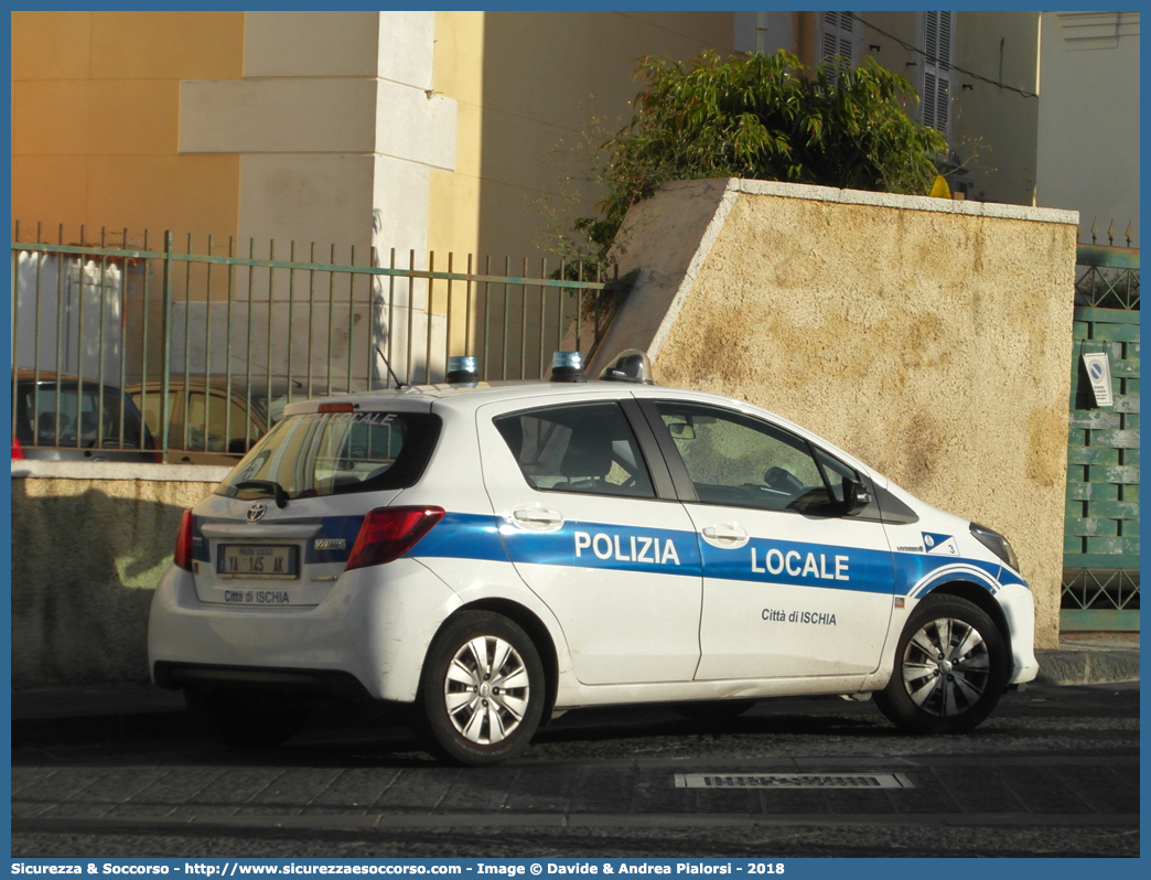 Polizia Locale YA145AK
Polizia Locale
Comune di Ischia
Toyota Yaris Hybrid III serie restyling
Allestitore Elevox S.r.l.
Parole chiave: Polizia;Locale;Municipale;Ischia;Toyota;Yaris;Hybrid;Elevox;YA145AK;YA 145 AK