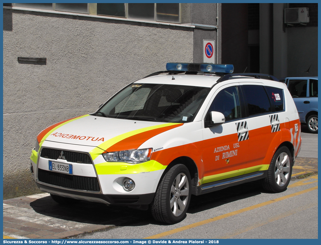 MIKE 14
118 Romagna Soccorso
Ambito Territoriale di Rimini
Mitsubishi Outlander
II serie restyling
Allestitore Bertazzoni S.r.l.
Parole chiave: 118;Romagna;Soccorso;Rimini;Automedica;Automedicalizzata;Auto Medica;Auto Medicalizzata;Mitsubishi;Outlander;Bertazzoni