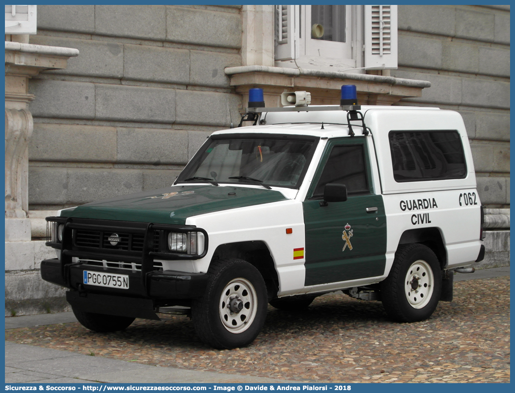 PGC 0755N
Reino de España
Guardia Civil
Nissan Patrol TR
Parole chiave: Regno di Spagna;Spagna;Espana;España;Reino de España;Guardia;Civil;Nissan;Patrol;TR