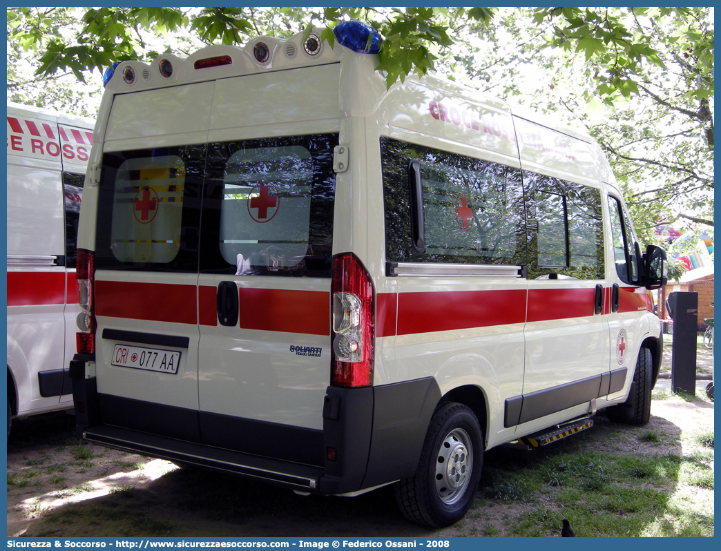 CRI 077AA
Croce Rossa Italiana
Forlì
Fiat Ducato III serie
Allestitore Bollanti S.r.l.
Parole chiave: Croce;Rossa;Italiana;CRI;C.R.I.;Ambulanza;Fiat;Ducato;X250;Forlì;Forli;Bollanti