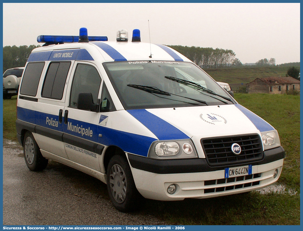 -
Polizia Municipale
Corpo Intercomunale
dell'Alto Ferrarese
Fiat Scudo III serie
Allestitore Focaccia Group S.r.l.
Parole chiave: Polizia;Locale;Municipale;Alto Ferrarese;Bondeno;Mirabello;Poggio Renatico;Sant’Agostino;Sant Agostino;Fiat;Scudo;Focaccia