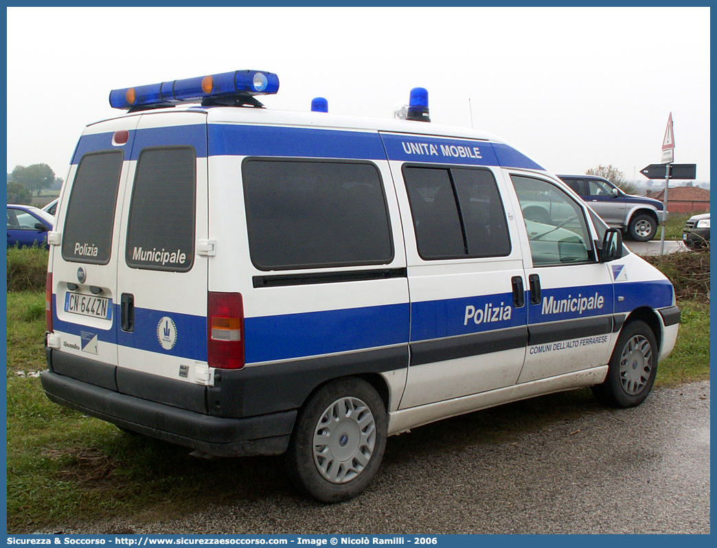 -
Polizia Municipale
Corpo Intercomunale
dell'Alto Ferrarese
Fiat Scudo III serie
Allestitore Focaccia Group S.r.l.
Parole chiave: Polizia;Locale;Municipale;Alto Ferrarese;Bondeno;Mirabello;Poggio Renatico;Sant’Agostino;Sant Agostino;Fiat;Scudo;Focaccia