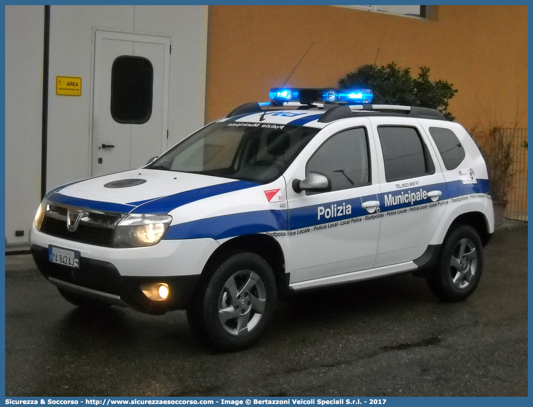 Polizia Locale YA842AJ
Polizia Municipale
Comune di Castel San Giovanni
Dacia Duster I serie
Allestitore Bertazzoni S.r.l.
Parole chiave: Polizia;Locale;Municipale;Castel San Giovanni;Dacia;Duster;Bertazzoni;YA842AJ;YA 842 AJ