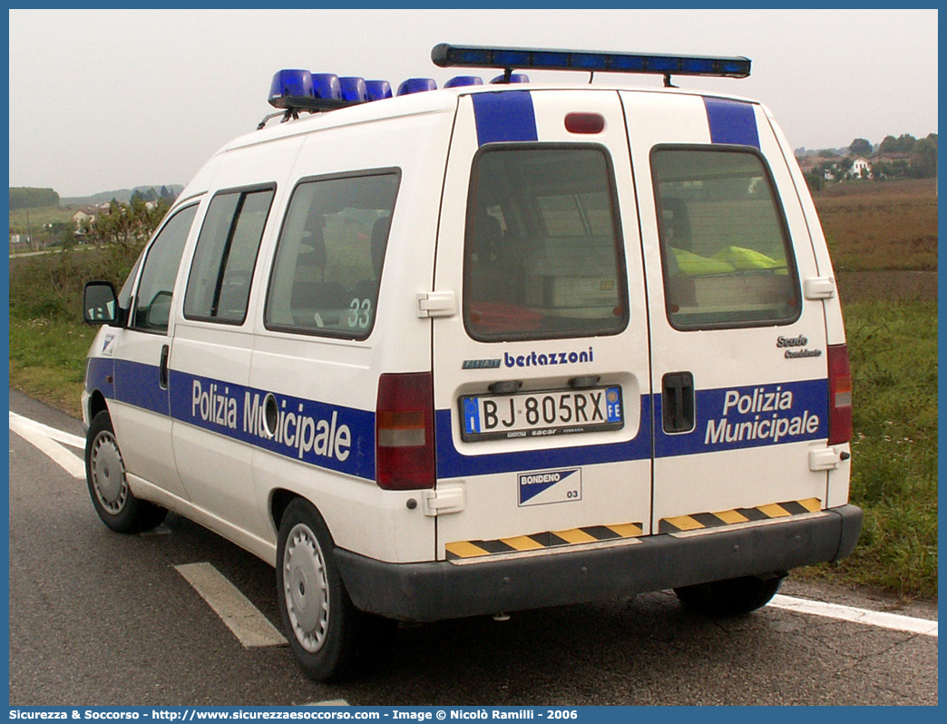 -
Polizia Municipale
Comune di Bondeno
Fiat Scudo I serie
Allestitore Bertazzoni S.r.l.
Parole chiave: Polizia;Municipale;Locale;Bondeno;Fiat;Scudo;Bertazzoni