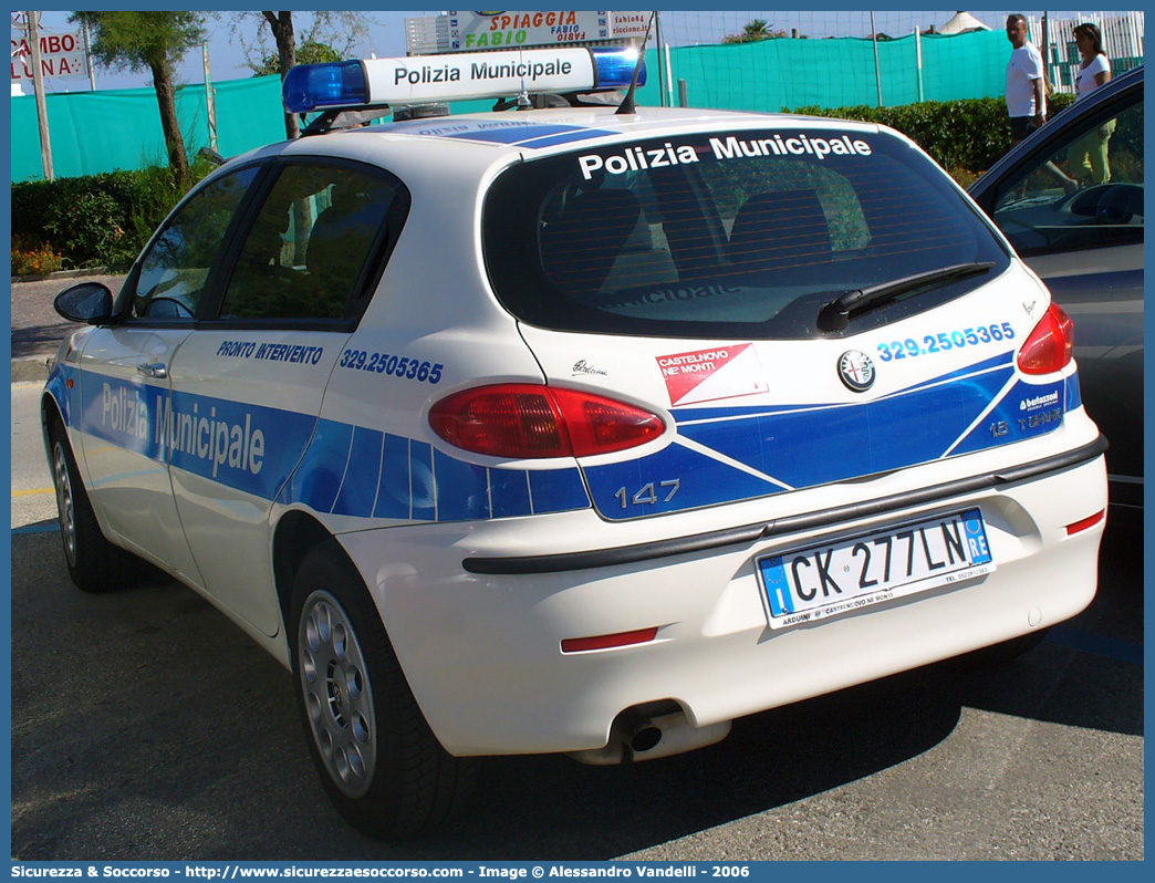 -
Polizia Municipale
Comune di Castelnovo ne' Monti
Alfa Romeo 147 I serie
Allestitore Bertazzoni S.r.l.
Parole chiave: Polizia;Locale;Municipale;Castelnovo ne'Monti;Alfa Romeo;147;Bertazzoni