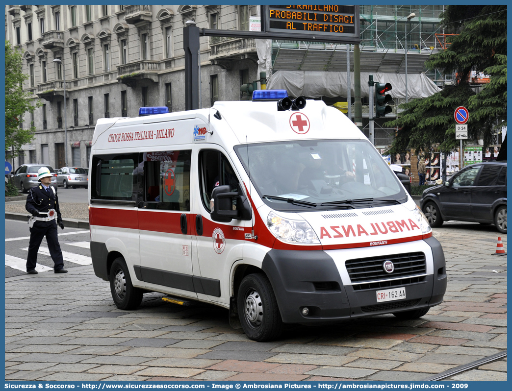 CRI 162AA
Croce Rossa Italiana
Milano
Fiat Ducato III serie
Allestitore Bonfanti S.a.s.
Parole chiave: Croce;Rossa;Italiana;CRI;C.R.I.;Ambulanza;Fiat;Ducato;X250;Milano;Bonfanti