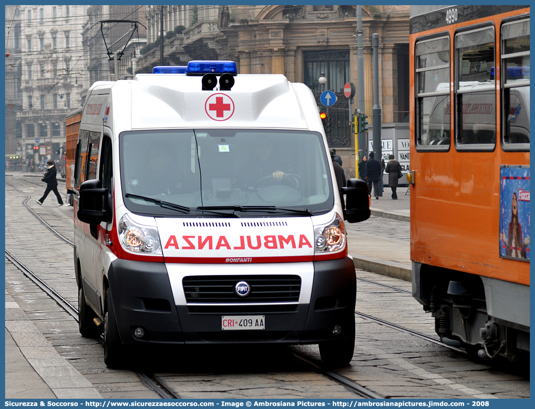 CRI 409AA
Croce Rossa Italiana
Milano
Fiat Ducato III serie
Allestitore Bonfanti S.a.s.
Parole chiave: Croce;Rossa;Italiana;CRI;C.R.I.;Ambulanza;Fiat;Ducato;X250;Milano;Bonfanti