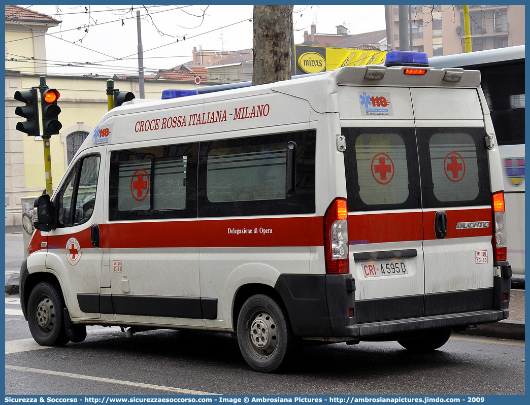 CRI A595D
Croce Rossa Italiana
Opera
Fiat Ducato III serie
Allestitore Bonfanti S.a.s.
Parole chiave: Croce;Rossa;Italiana;CRI;C.R.I.;Ambulanza;Fiat;Ducato;X250;Milano;Opera;Bonfanti