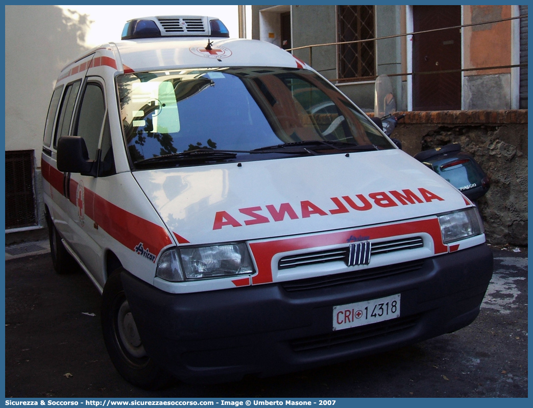 CRI 14318
Croce Rossa Italiana
Voltri
Fiat Scudo I serie
Allestitore Aricar S.p.A.
Parole chiave: Croce;Rossa;Italiana;CRI;C.R.I.;Ambulanza;Fiat;Scudo;Aricar;Voltri