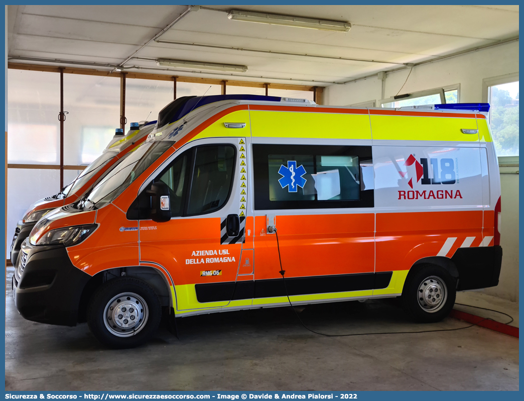 RMG 06
118 Romagna Soccorso
Peugeot Boxer III serie restyling
Allestitore Safety Car S.r.l.
Parole chiave: 118;Romagna;Soccorso;Ambulanza;Autoambulanza;Peugeot;Boxer;Safety Car;Orion