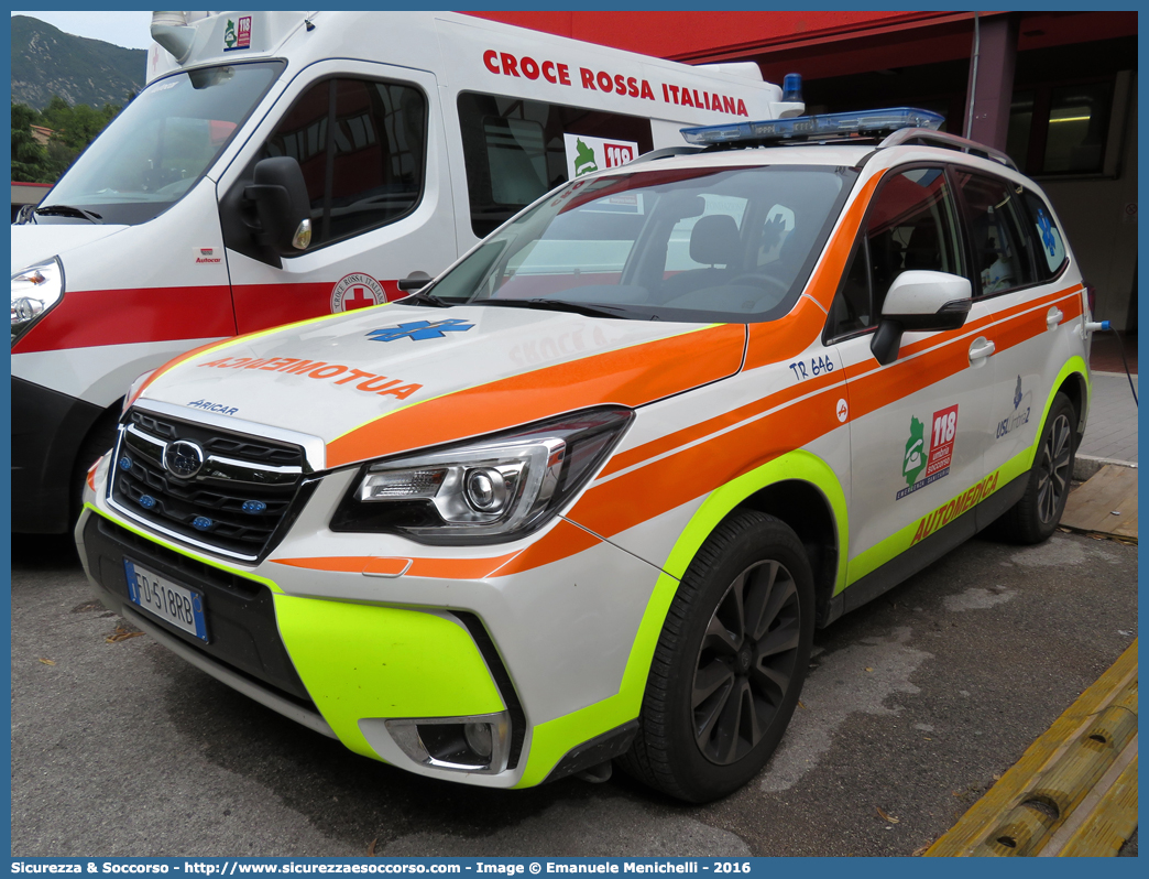 TR 646
118 Umbria Soccorso
Azienda USL Umbria 2
Subaru Forester XT VI serie restyling
Allestitore Aricar S.p.A.
Parole chiave: 118;Umbria;Soccorso;Terni;Automedica;Automedicalizzata;Auto Medica;Auto Medicalizzata;Subaru;Forester;Aricar