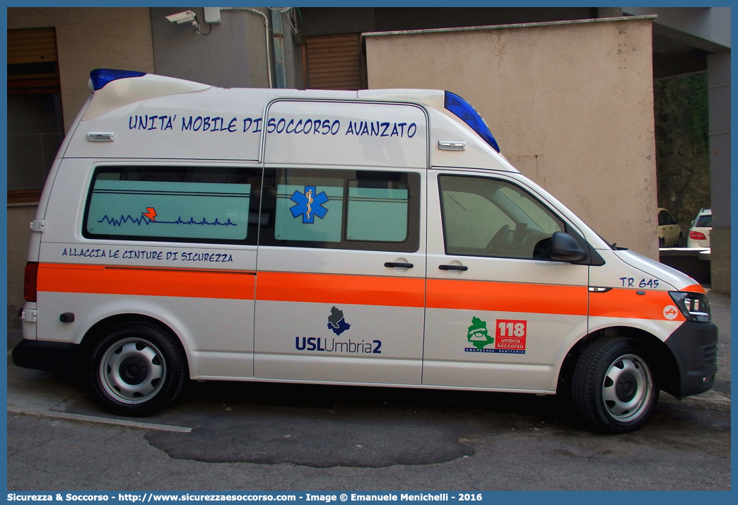 TR 645
118 Umbria Soccorso
Azienda USL Umbria 2
Volkswagen Transporter T6
Allestitore Aricar S.p.A.
Parole chiave: 118;Umbria;Terni;Soccorso;Ambulanza;Autoambulanza;Volkswagen;Transporter;T6;T 6;Aricar