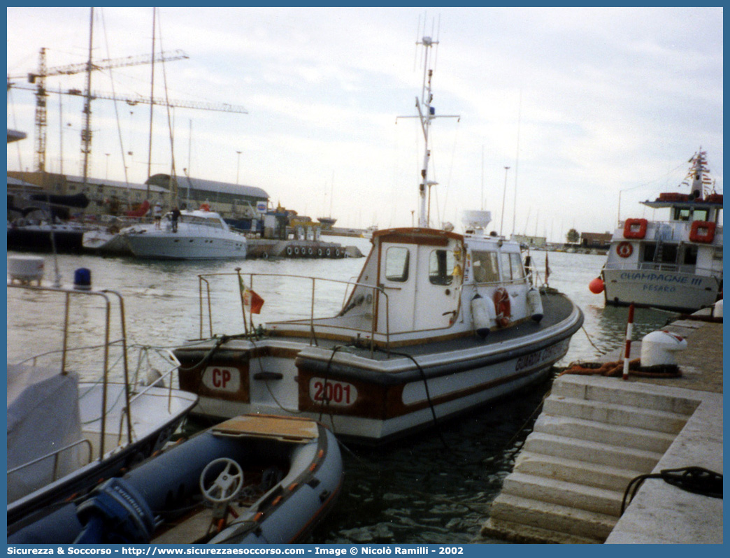 CP 2001
Corpo delle Capitanerie di Porto
Guardia Costiera
Vedetta Veloce Classe 2001
Parole chiave: Guardia;Costiera;Capitaneria;Capitanerie;Porto;Vedetta;Vedette;Veloce;Veloci;Classe;2001;CP;C.P.;G.C.;GC;CP2001;CP 2001