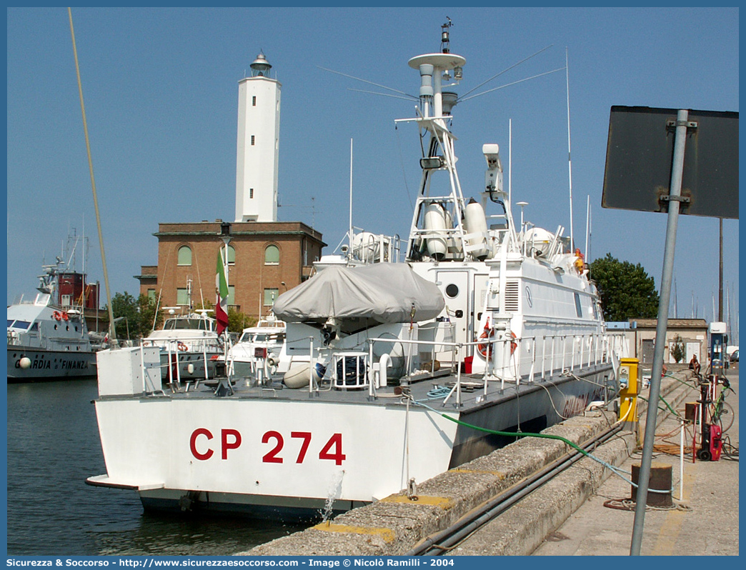 CP 274
Corpo delle Capitanerie di Porto
Guardia Costiera
Vedetta Veloce Classe 265
Parole chiave: Guardia;Costiera;Capitaneria;Capitanerie;Porto;Vedetta;Vedette;Veloce;Veloci;Classe;265;CP;C.P.;G.C.;GC;CP274;CP 274