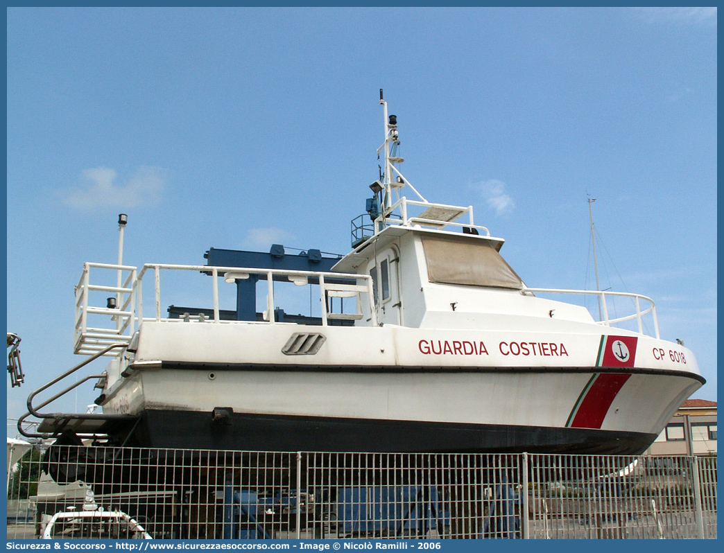 CP 6018
Corpo delle Capitanerie di Porto
Guardia Costiera
Vedetta Classe 6001
Parole chiave: Guardia;Costiera;Capitaneria;Capitanerie;Porto;Vedetta;Vedette;Classe;6001;CP;C.P.;G.C.;GC;CP6018;CP 6018