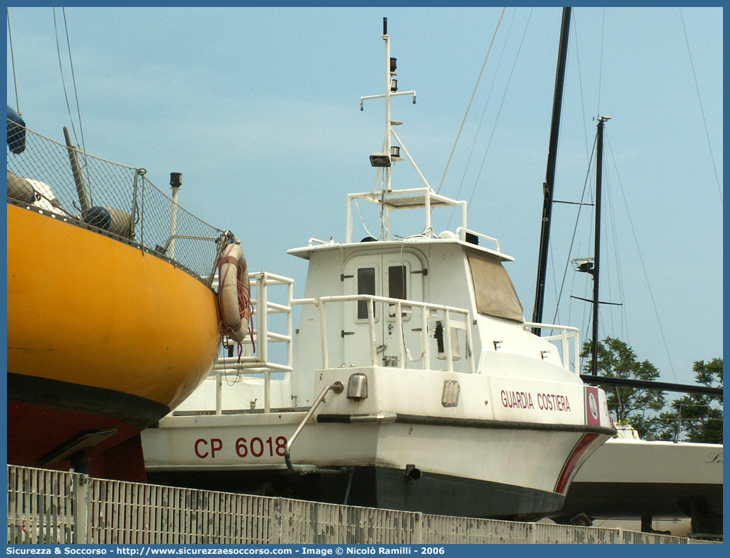 CP 6018
Corpo delle Capitanerie di Porto
Guardia Costiera
Vedetta Classe 6001
Parole chiave: Guardia;Costiera;Capitaneria;Capitanerie;Porto;Vedetta;Vedette;Classe;6001;CP;C.P.;G.C.;GC;CP6018;CP 6018