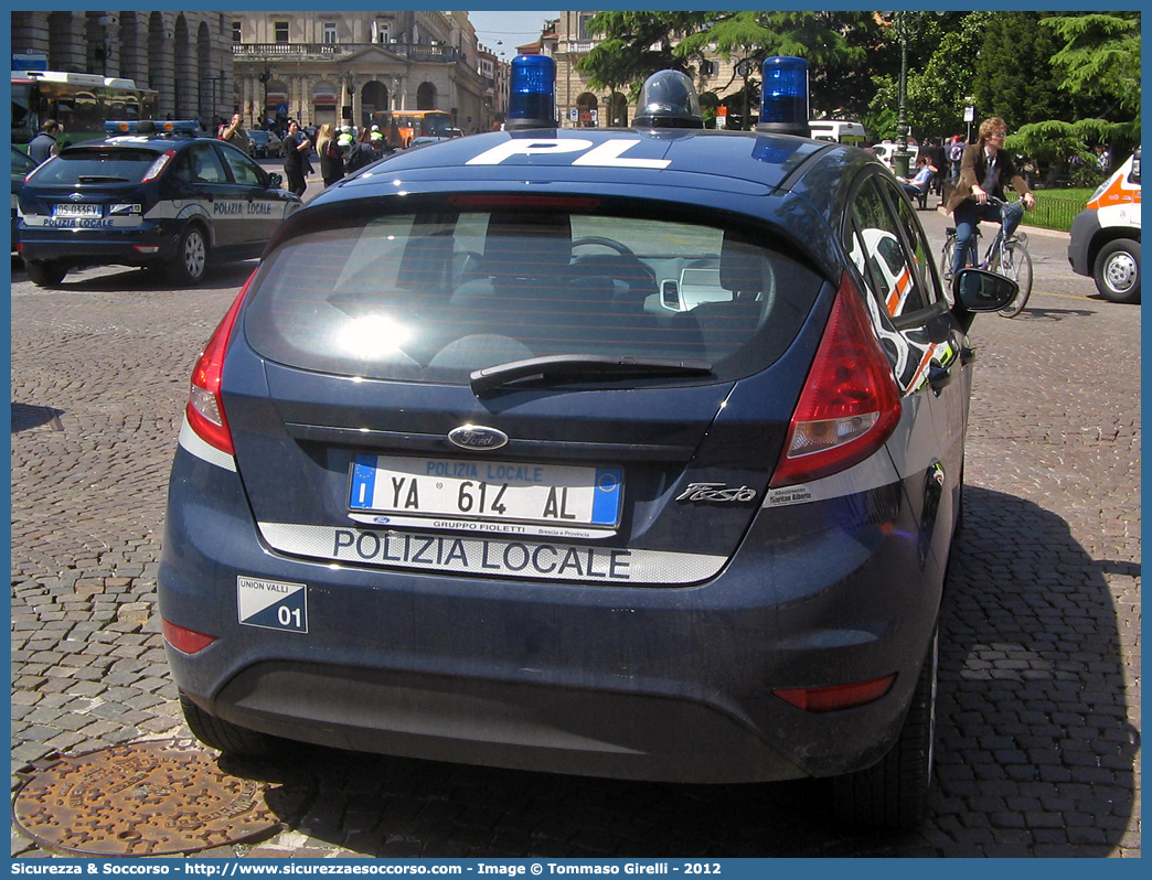 Polizia Locale YA614AL
Polizia Locale
UnionValli
Ford Fiesta VI serie
Allestitore Maritan S.r.l.
Parole chiave: PL;P.L.;PM;P.M.;Polizia;Locale;Municipale;UnionValli;San Martino Buon Albergo;Lavagno;Ford;Fiesta;Maritan Alberto;YA614AL;YA 614 AL