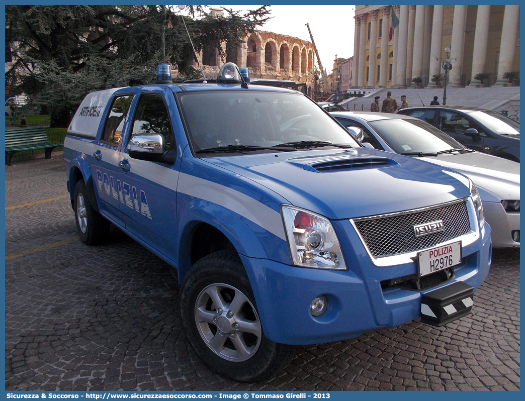 Polizia H2976
Polizia di Stato
Artificieri Antisabotaggio
Isuzu D-Max I serie I restyling
Parole chiave: PS;P.S.;Polizia;di;Stato;Artificieri;Antisabotaggio;Isuzu;D-Max;D - Max;DMax;Maritan;Alberto