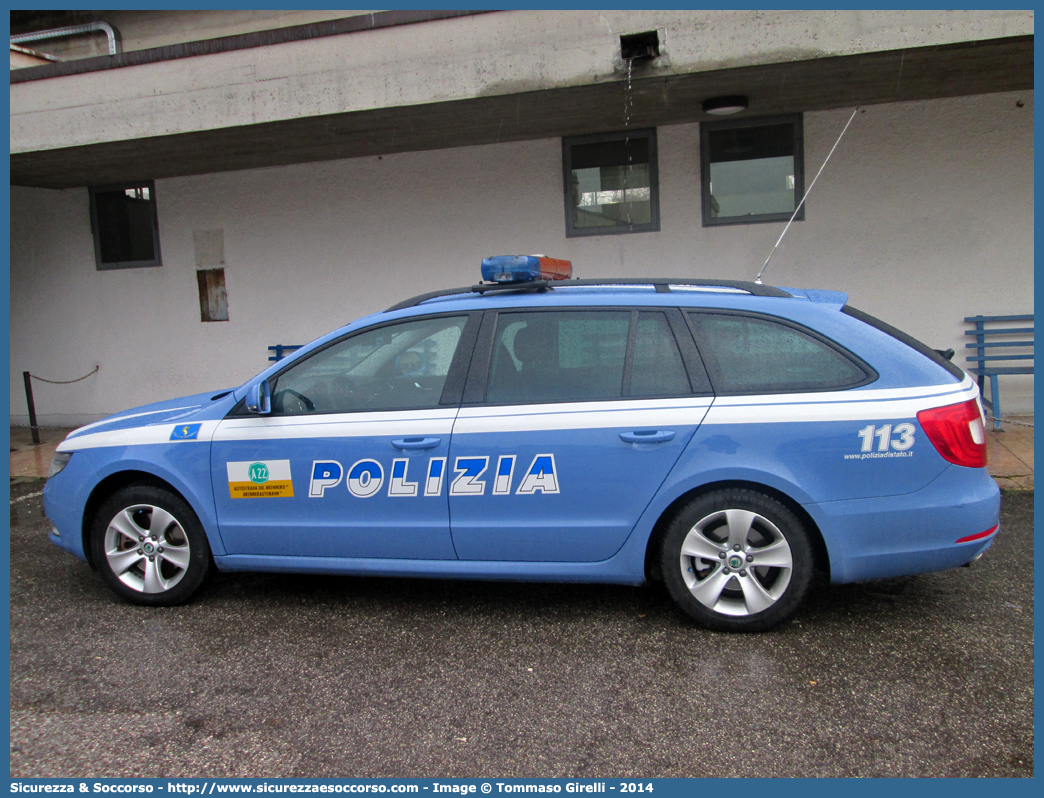 Polizia H5799
Polizia di Stato
Polizia Stradale
Autostrada del Brennero S.p.A.
Skoda Superb Wagon II serie
Allestitore Focaccia Group S.r.l. Group
Parole chiave: PS;P.S.;Polizia;di;Stato;Stradale;Autostrada;del;Brennero;Brenneroautobahn A.G.;Skoda;Superb;Wagon;Focaccia