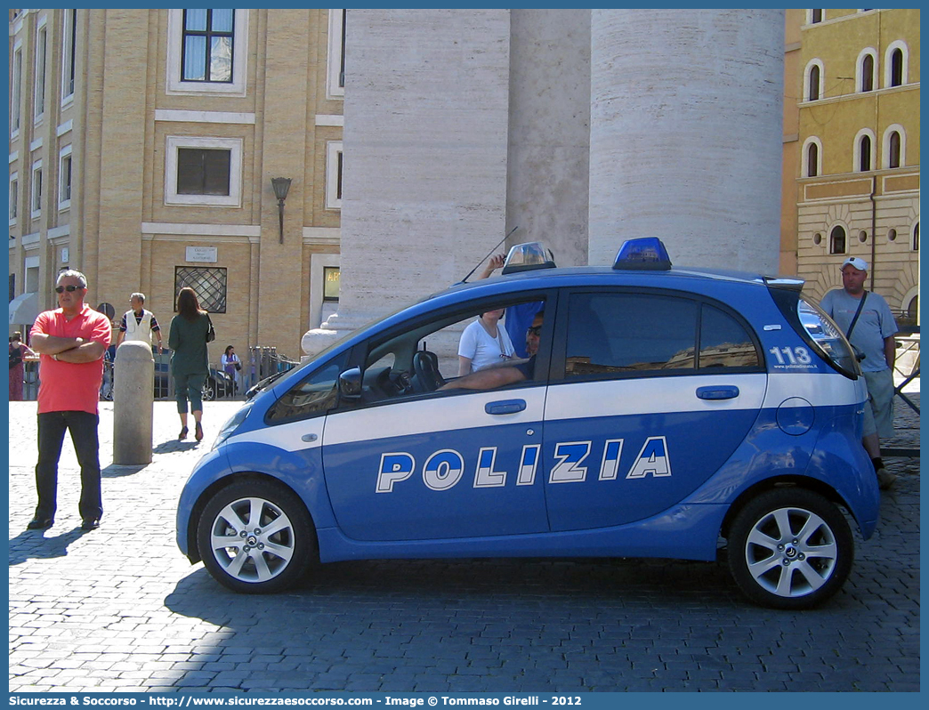 Polizia H6284
Polizia di Stato
Ispettorato di Pubblica Sicurezza "Vaticano"
Citroen C-Zero
Parole chiave: Polizia;Stato;Polizia di Stato;Ispettorato;Pubblica Sicurezza;Vaticano;Citroen;CZero;C Zero;C-Zero;C - Zero;C0;C 0;H6284