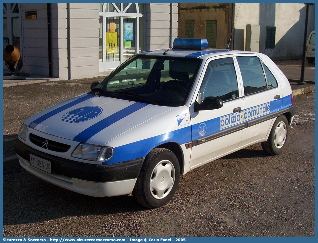 -
Polizia Comunale
Comune di Terzo di Aquileia
Citroen Saxo II serie
Parole chiave: Polizia;Locale;Comunale;Municipale;Terzo;Aquileia;Citroen;Saxo