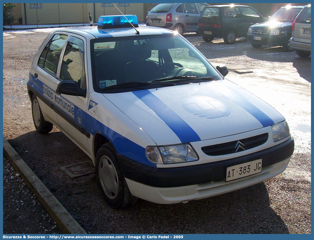 -
Polizia Comunale
Comune di Terzo di Aquileia
Citroen Saxo II serie
Parole chiave: Polizia;Locale;Comunale;Municipale;Terzo;Aquileia;Citroen;Saxo