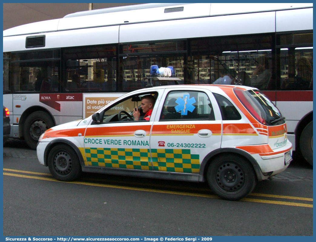 40
Nuova Croce Verde Romana S.r.l.
Opel Corsa III serie
Emergenza Sangue
Parole chiave: Nuova;Croce;Verde;Romana;Opel;Corsa;Emergenza;Sangue