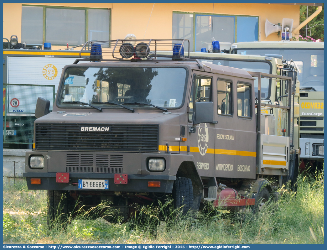 -
Regione Sicilia
Servizio Antincendio Boschivo
Bremach GR45
Parole chiave: Servizio;Antincendio;Boschivo;SAB;S.A.B.;Regione;Sicilia;Bremach;GR45