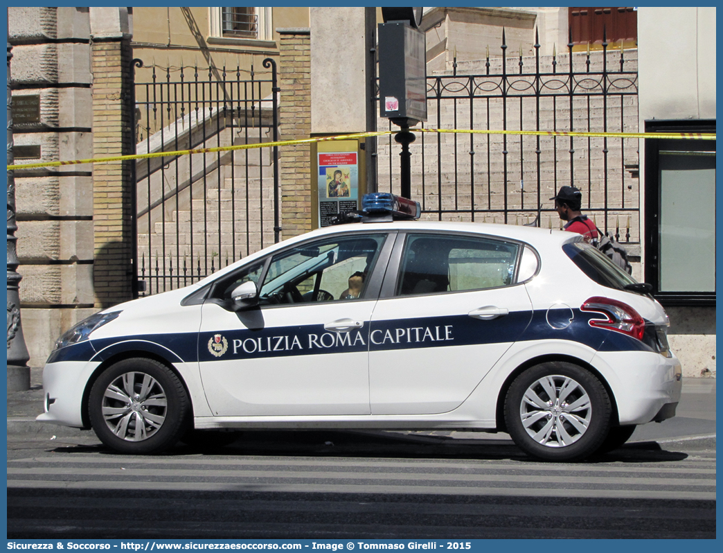 -
Polizia di Roma Capitale
Peugeot 208 I serie
Parole chiave: P.L.;P.M.;PL;PM;Polizia;Locale;Municipale;Roma;Capitale;Peugeot;208