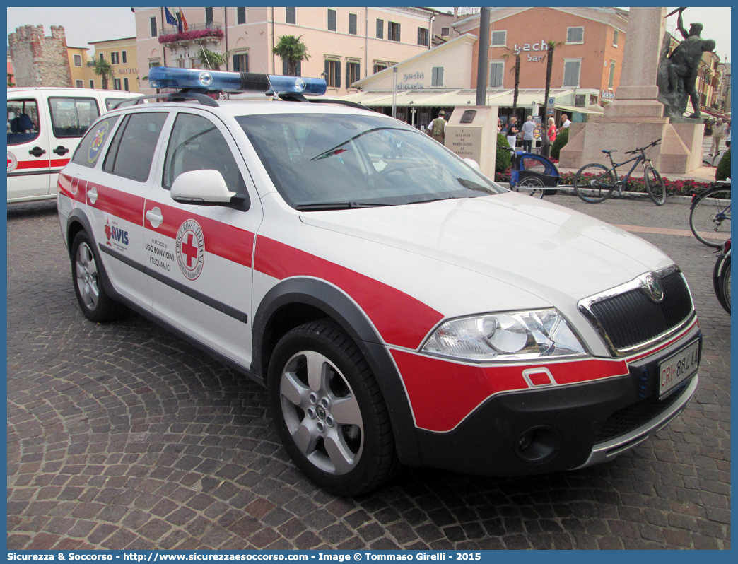 CRI 884AA
Croce Rossa Italiana
Bardolino Baldo Garda (VR)
Skoda Octavia Wagon Scout II serie
(variante)
Parole chiave: CRI;C.R.I.;Croce Rossa Italiana;Automedica;Auto Medica;Automedicalizzata;Auto Medicalizzata;Skoda;Octavia;Wagon;Scout;Bardolino;Baldo;Garda;884AA