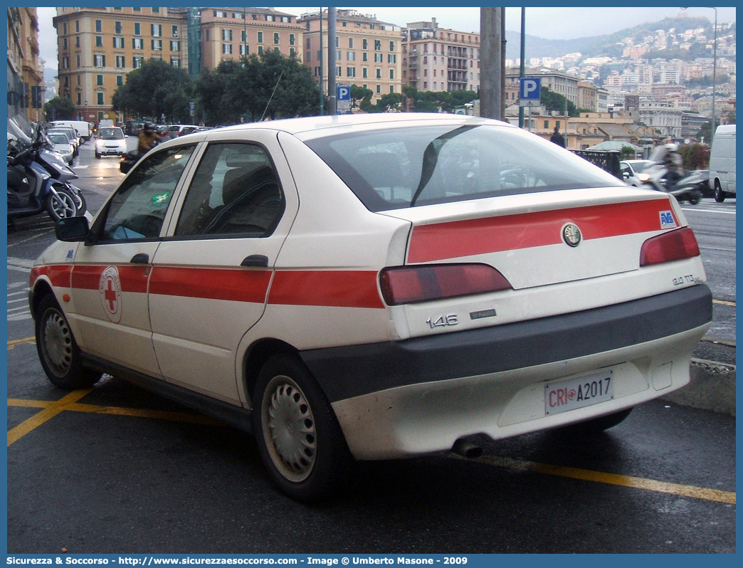 CRI A2017
Croce Rossa Italiana
Alfa Romeo 146 I serie
Parole chiave: CRI;C.R.I.;Croce Rossa Italiana;Alfa Romeo;146