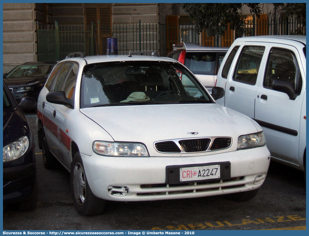 CRI A2247
Croce Rossa Italiana
Daewoo Nubira Wagon I serie
Parole chiave: CRI;C.R.I.;Croce;Rossa;Italiana;Daewoo;Nubira;Wagon;A2247