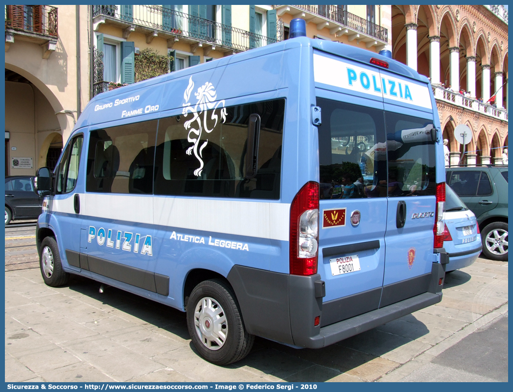 Polizia F8001
Polizia di Stato
Gruppo Sportivo "Fiamme Oro"
Fiat Ducato III serie
Atletica Leggera
Parole chiave: PS;P.S.;Polizia;di;Stato;Gruppo;Sportivo;Fiamme;Oro;Fiat;Ducato;X250;Atletica;Leggera