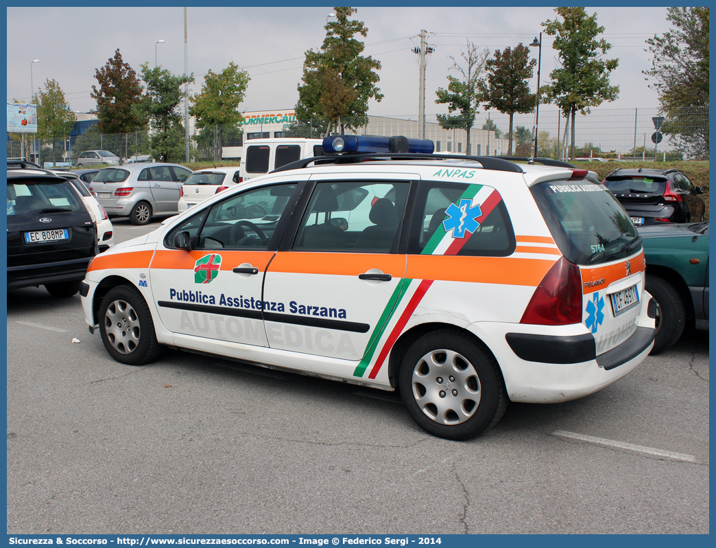 5764
Pubblica Assistenza Sarzana
Peugeot 307 Stationwagon
Automedica
Allestitore AVS S.a.s.
Parole chiave: PA;P.A.;Pubblica;Assistenza;Sarzana;Peugeot;307;AVS;A.V.S.;Automedica