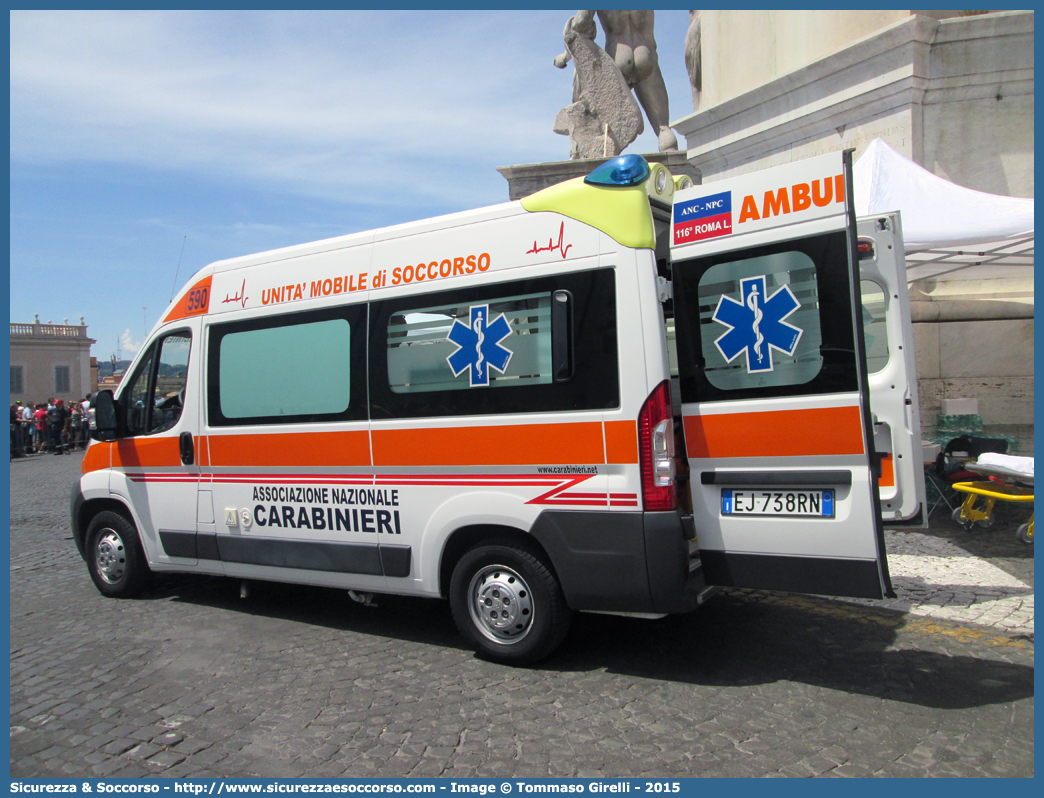 -
Associazione Nazionale Carabinieri
Roma L (iPn 116)
Citroen Jumper III serie
Allestitore Bollanti S.r.l.
Parole chiave: Associazione;Nazionale;Carabinieri;ANC;A.N.C.;Roma;Ambulanza;Citroen;Jumper;Bollanti