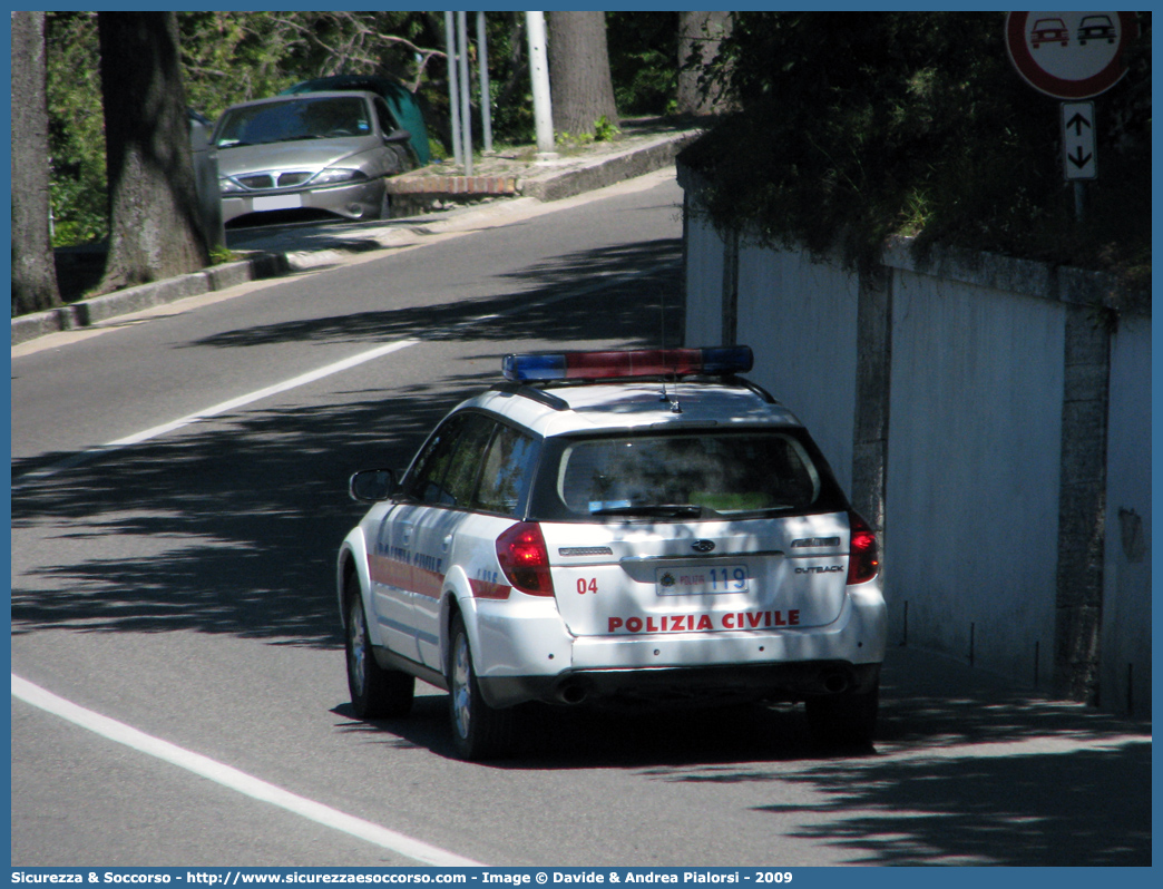 Polizia 119
Repubblica di San Marino
Polizia Civile
Subaru Outback III serie
Parole chiave: Repubblica;San Marino;RSM;R.S.M.;Polizia Civile;Subaru;Outback