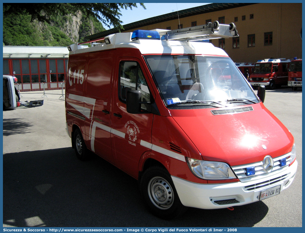 VF 14W BZ
Vigili del Fuoco Volontari Terlano
Freiwillige Feuerwehr Terlan
Mercedes-Benz Sprinter I serie restyling
Allestitore Brandschutz S.r.l.
Parole chiave: VF;VFV;V.F.;V.F.V.;Vigili;Fuoco;Volontari;Freiwillige;Feuerwehr;Terlano;Terlan;Mercedes;Benz;Sprinter;Brandschutz